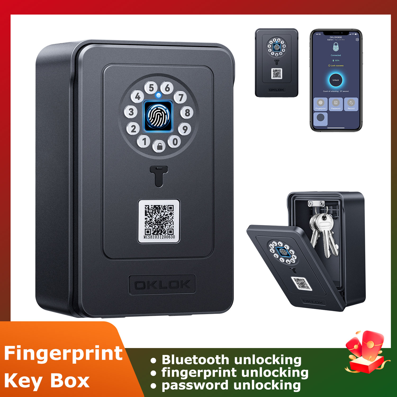 Lockbox Key Secure - Boîte de rangement intelligente sans fil